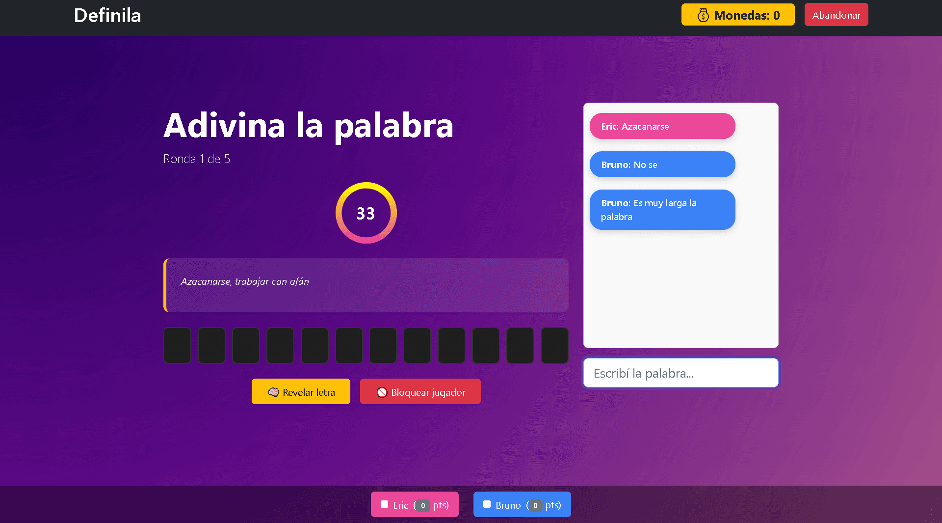 Captura de Adivina la palabra 3
