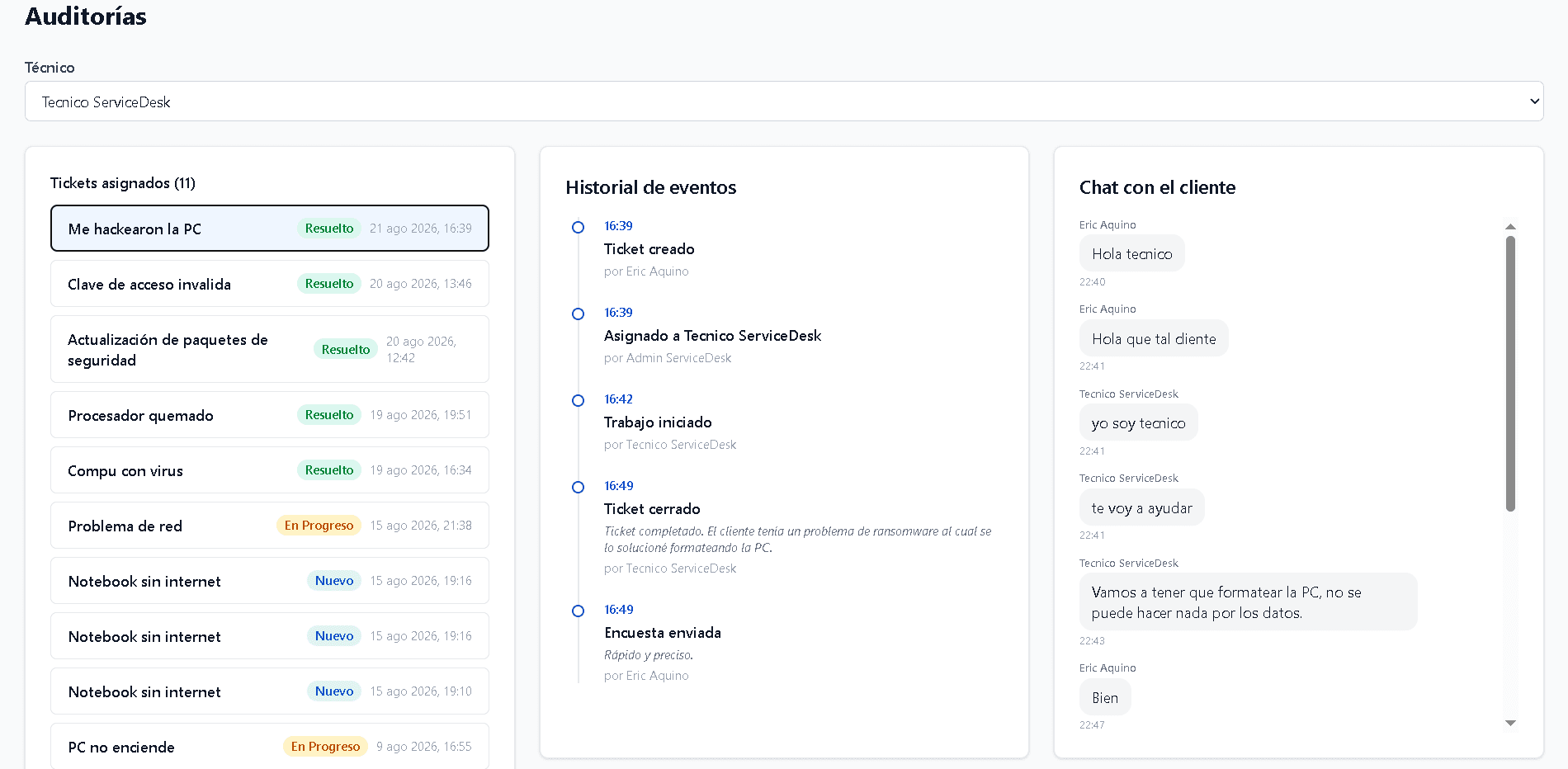 Captura de ServiceDesk 2
